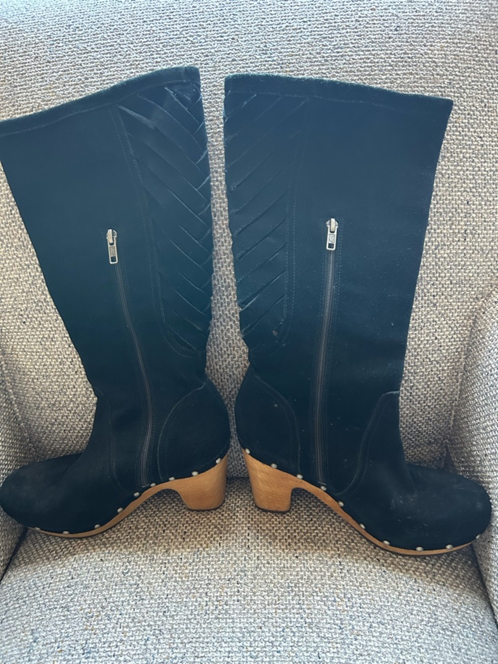 UGG Black Suede talk Boots 9